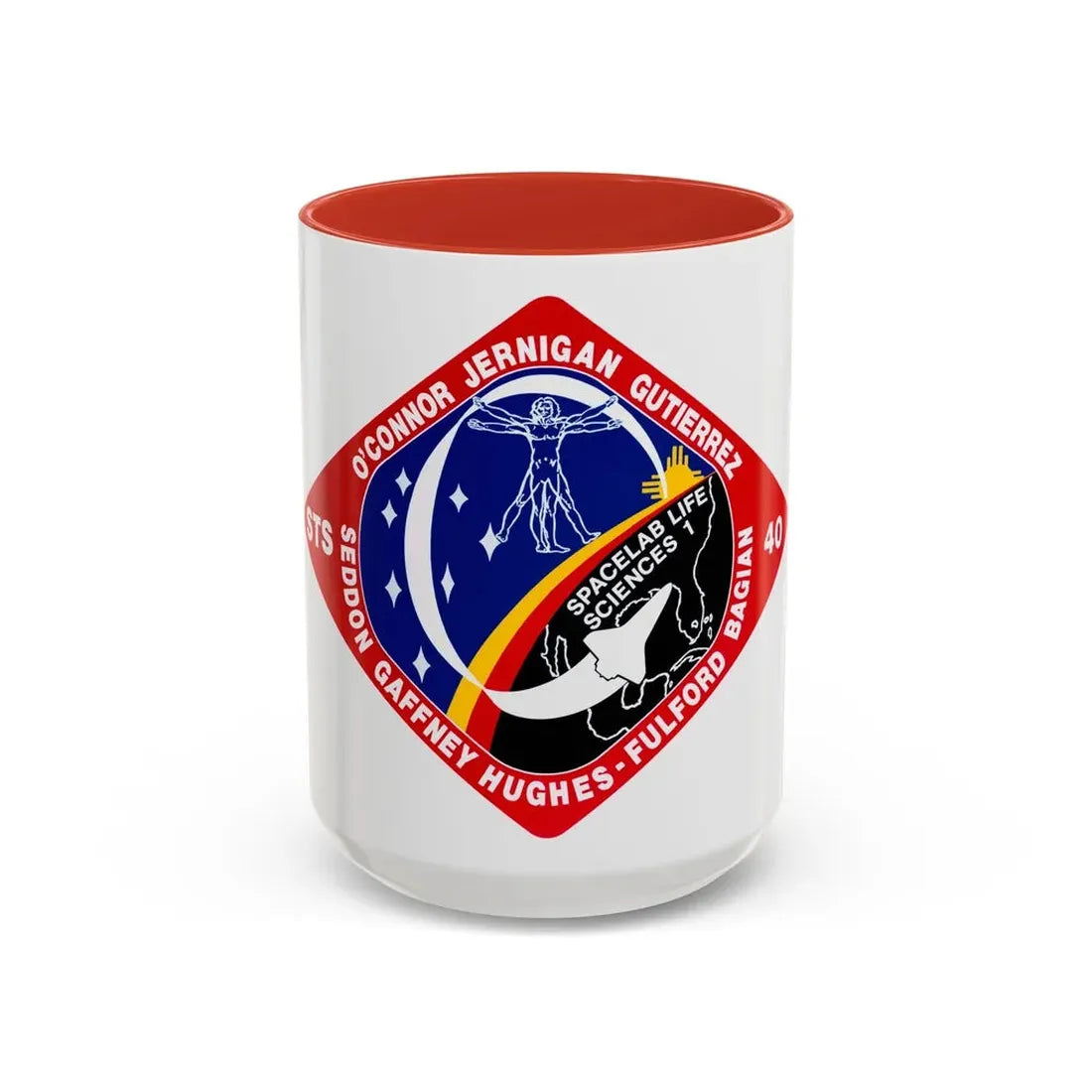 STS 40 (NASA) Accent Coffee Mug 15oz Red - Go Mug Yourself