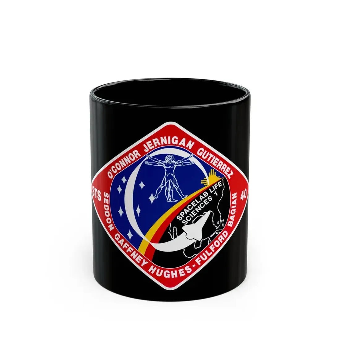 STS 40 (NASA) Black Coffee Mug 11oz - Go Mug Yourself