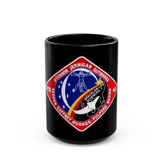 STS 40 (NASA) Black Coffee Mug 15oz - Go Mug Yourself