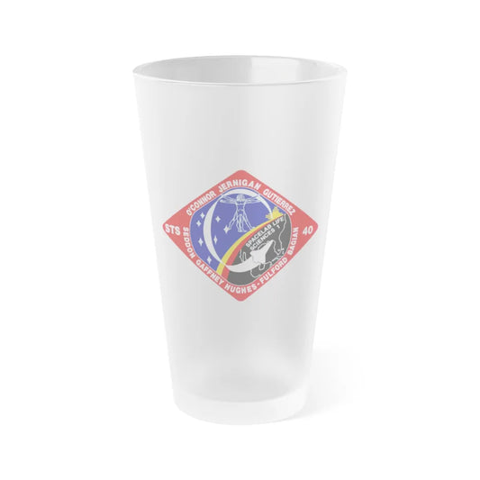 STS 40 (NASA) Frosted Pint Glass 16oz-Go Mug Yourself