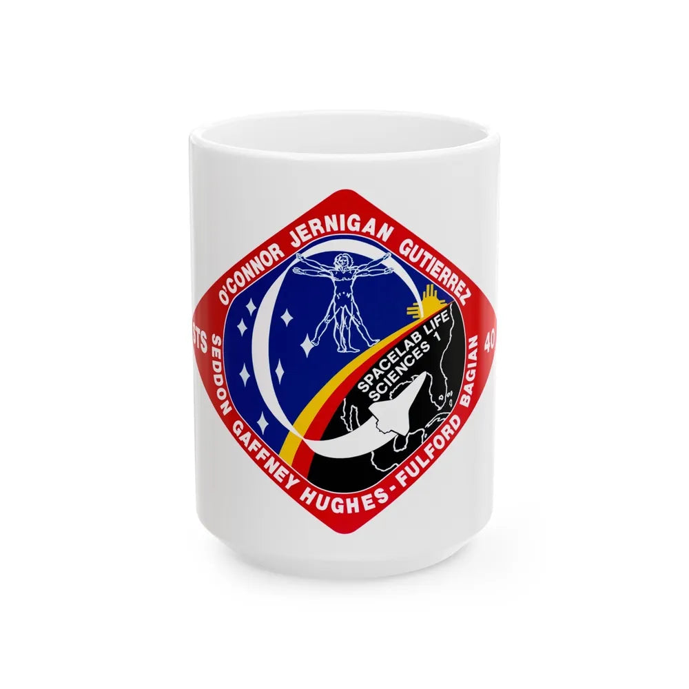 STS 40 (NASA) White Coffee Mug-15oz-Go Mug Yourself