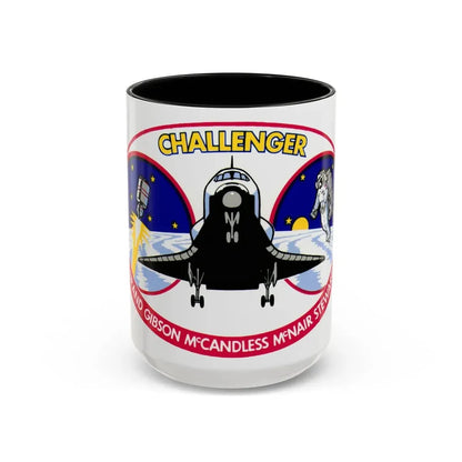 STS 41 b (NASA) Accent Coffee Mug 15oz Black - Go Mug Yourself