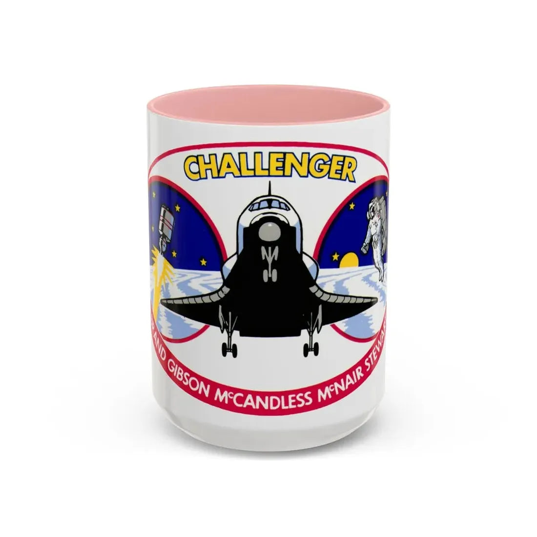 STS 41 b (NASA) Accent Coffee Mug 15oz Pink - Go Mug Yourself