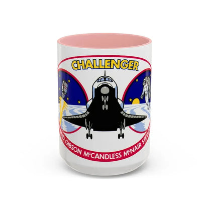STS 41 b (NASA) Accent Coffee Mug 15oz Pink - Go Mug Yourself