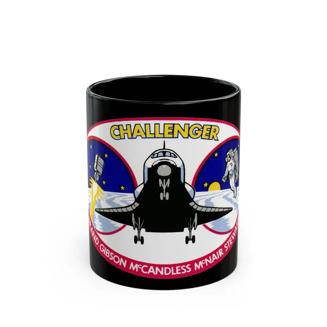 STS 41 b (NASA) Black Coffee Mug 11oz - Go Mug Yourself