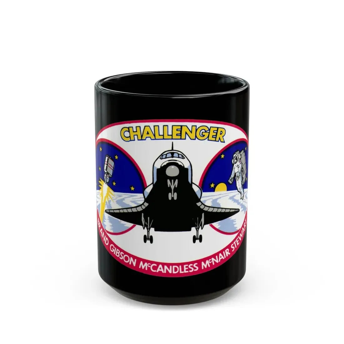 STS 41 b (NASA) Black Coffee Mug 15oz - Go Mug Yourself