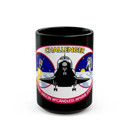 STS 41 b (NASA) Black Coffee Mug 15oz - Go Mug Yourself