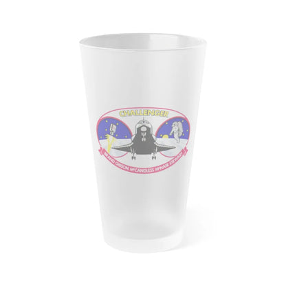 STS 41 b (NASA) Frosted Pint Glass 16oz-Go Mug Yourself