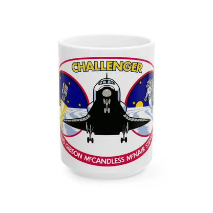 STS 41 b (NASA) White Coffee Mug 15oz - Go Mug Yourself