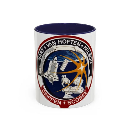 STS 41 C (NASA) Accent Coffee Mug 11oz Navy - Go Mug Yourself