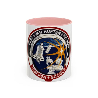 STS 41 C (NASA) Accent Coffee Mug 11oz Pink - Go Mug Yourself