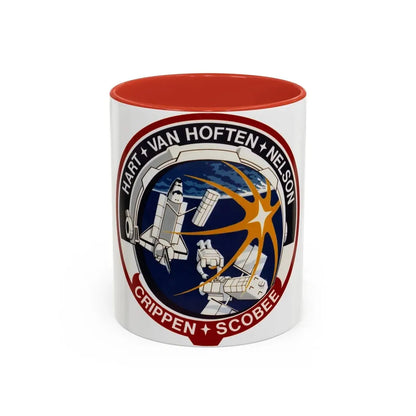 STS 41 C (NASA) Accent Coffee Mug 11oz Red - Go Mug Yourself