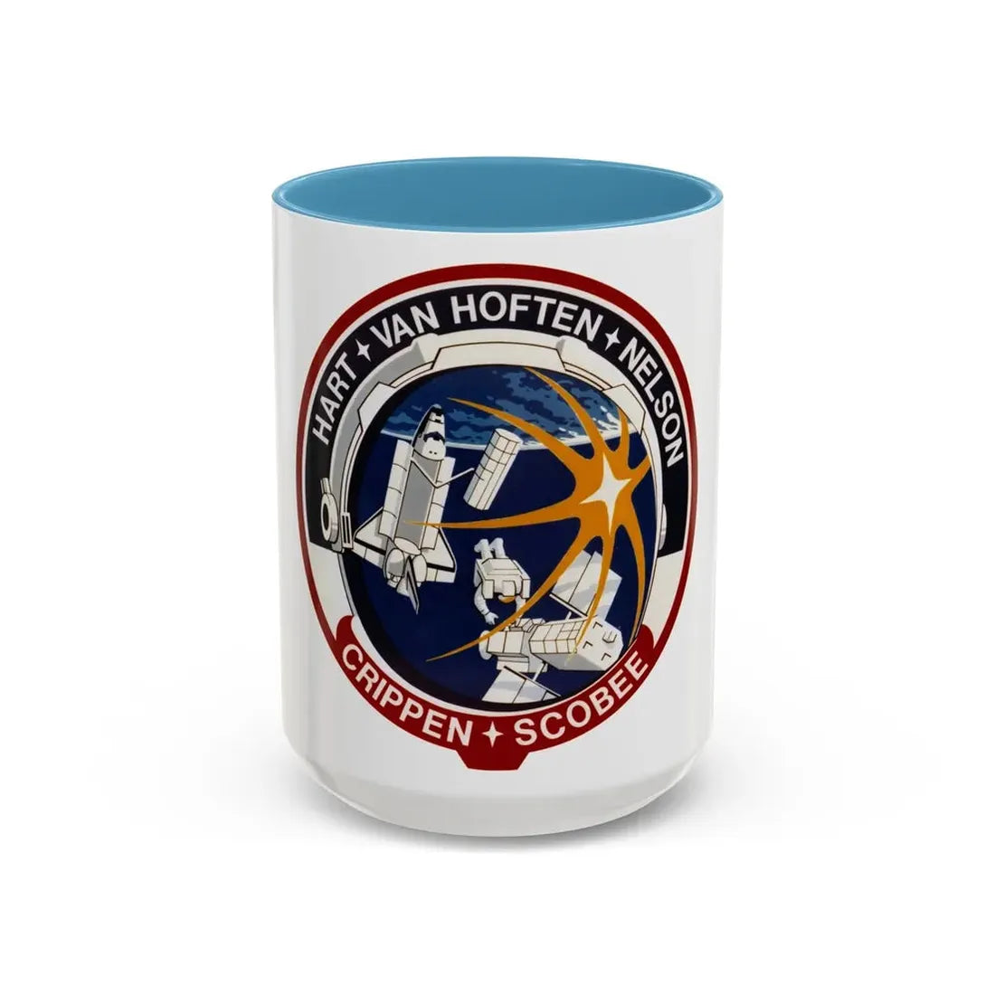STS 41 C (NASA) Accent Coffee Mug 15oz Light Blue - Go Mug Yourself