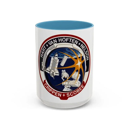 STS 41 C (NASA) Accent Coffee Mug 15oz Light Blue - Go Mug Yourself