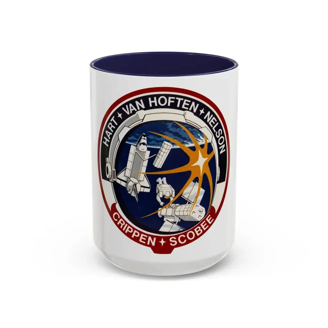 STS 41 C (NASA) Accent Coffee Mug 15oz Navy - Go Mug Yourself