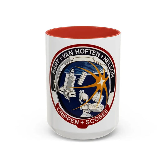 STS 41 C (NASA) Accent Coffee Mug 15oz Red - Go Mug Yourself