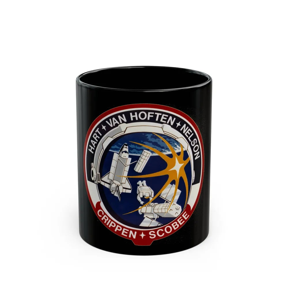 STS 41 C (NASA) Black Coffee Mug-11oz-Go Mug Yourself