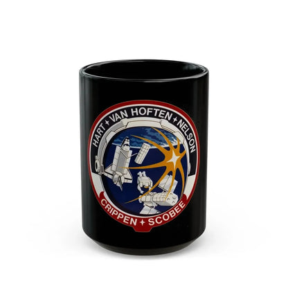 STS 41 C (NASA) Black Coffee Mug 15oz - Go Mug Yourself