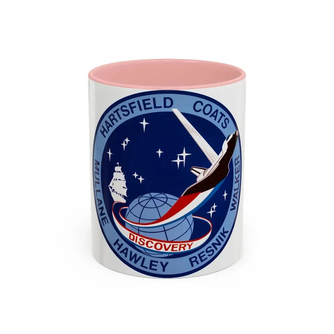STS 41 d (NASA) Accent Coffee Mug 11oz Pink - Go Mug Yourself