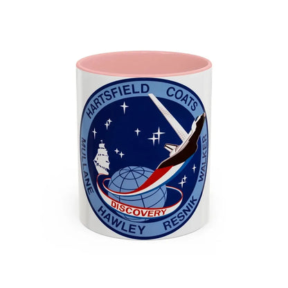 STS 41 d (NASA) Accent Coffee Mug 11oz Pink - Go Mug Yourself