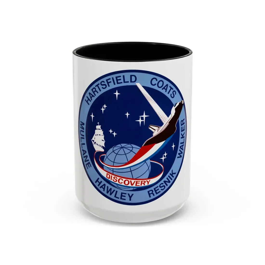 STS 41 d (NASA) Accent Coffee Mug 15oz Black - Go Mug Yourself