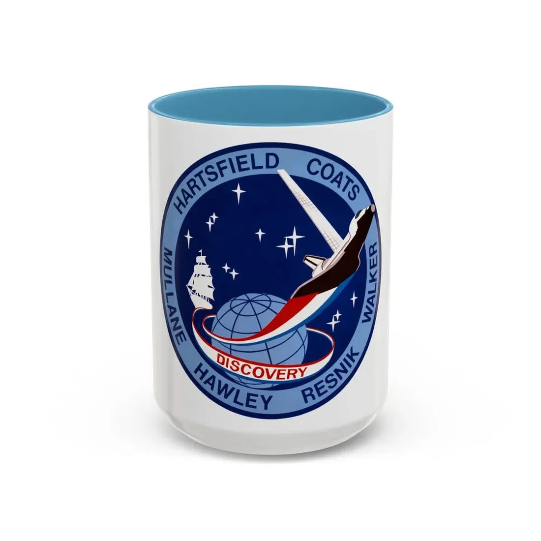 STS 41 d (NASA) Accent Coffee Mug 15oz Light Blue - Go Mug Yourself