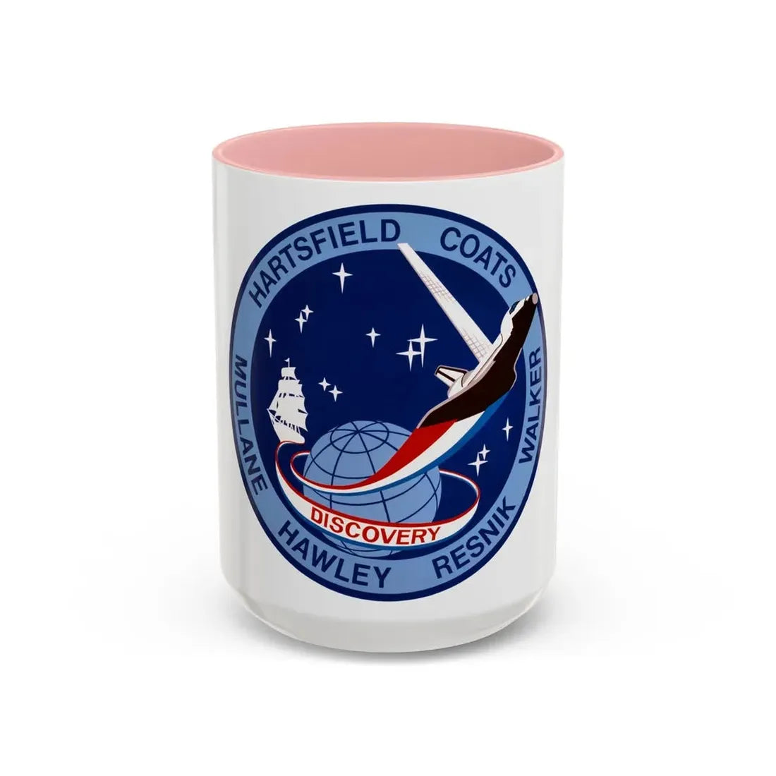 STS 41 d (NASA) Accent Coffee Mug 15oz Pink - Go Mug Yourself