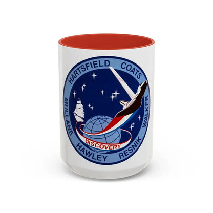 STS 41 d (NASA) Accent Coffee Mug 15oz Red - Go Mug Yourself