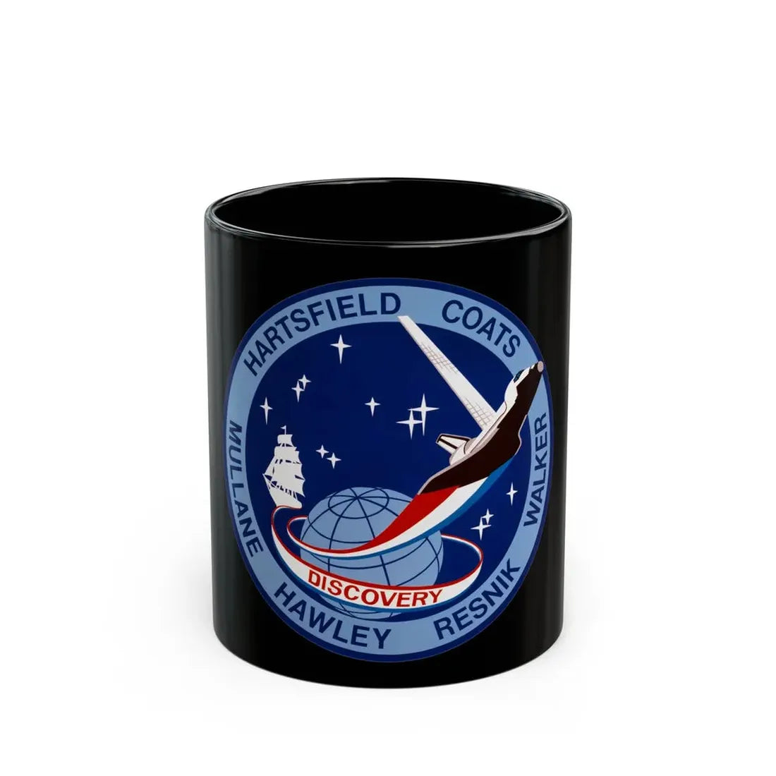 STS 41 d (NASA) Black Coffee Mug 11oz - Go Mug Yourself