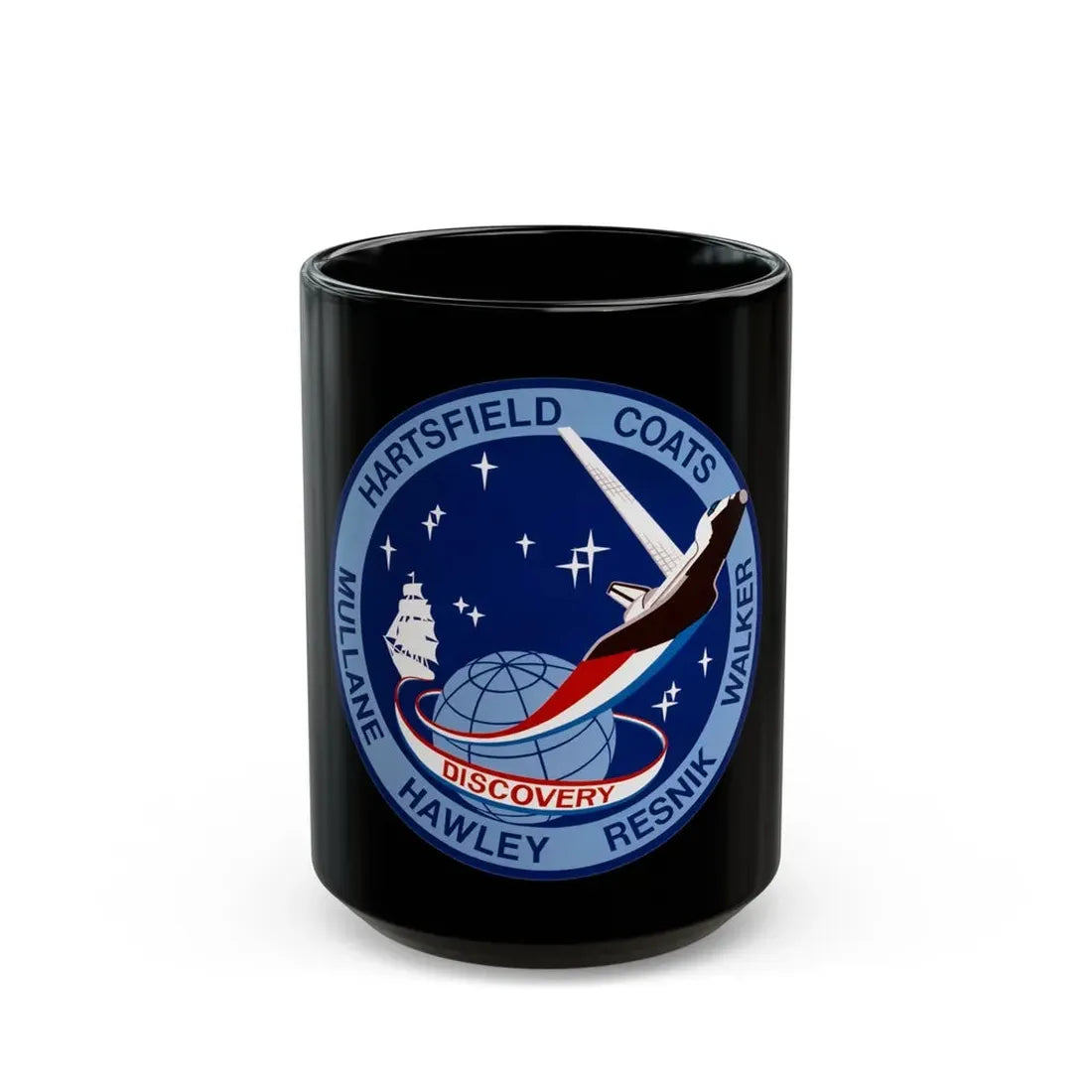 STS 41 d (NASA) Black Coffee Mug 15oz - Go Mug Yourself