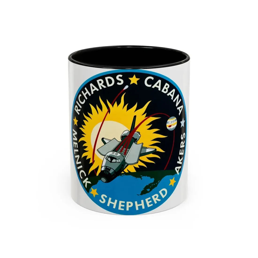 STS 41 (NASA) Accent Coffee Mug 11oz Black - Go Mug Yourself
