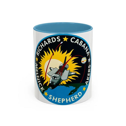 STS 41 (NASA) Accent Coffee Mug 11oz Light Blue - Go Mug Yourself