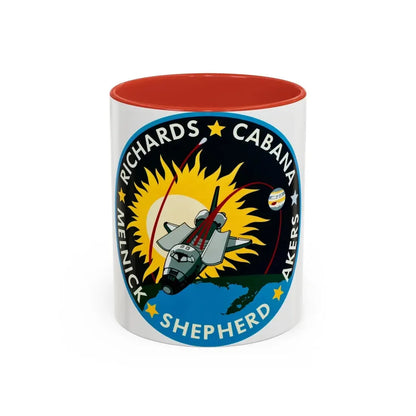 STS 41 (NASA) Accent Coffee Mug 11oz Red - Go Mug Yourself