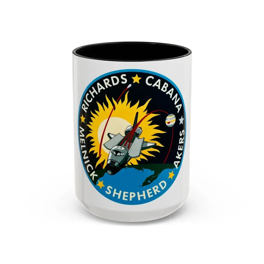 STS 41 (NASA) Accent Coffee Mug 15oz Black - Go Mug Yourself