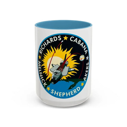 STS 41 (NASA) Accent Coffee Mug 15oz Light Blue - Go Mug Yourself