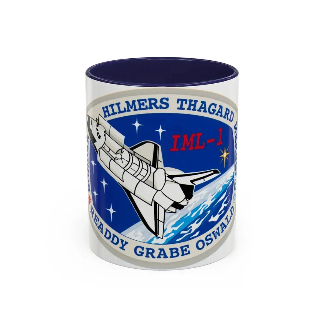 STS 42 (NASA) Accent Coffee Mug 11oz Navy - Go Mug Yourself