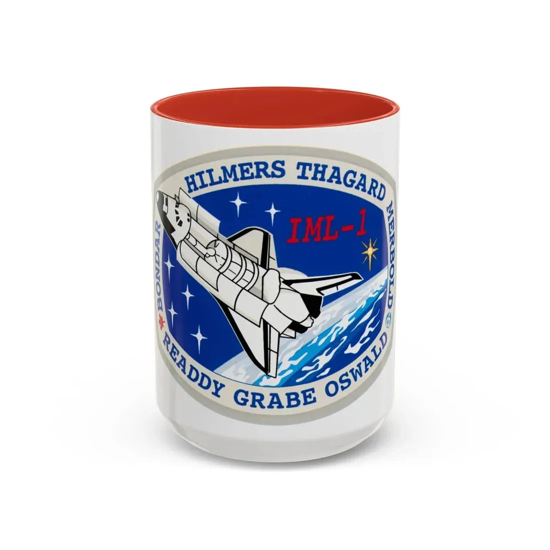 STS 42 (NASA) Accent Coffee Mug 15oz Red - Go Mug Yourself