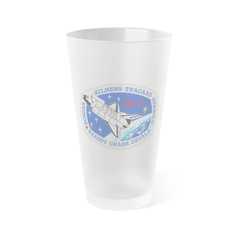 STS 42 (NASA) Frosted Pint Glass 16oz-Go Mug Yourself