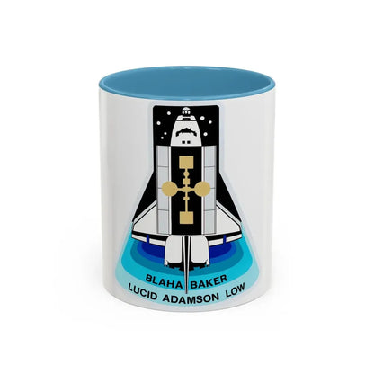 STS 43 (NASA) Accent Coffee Mug 11oz Light Blue - Go Mug Yourself