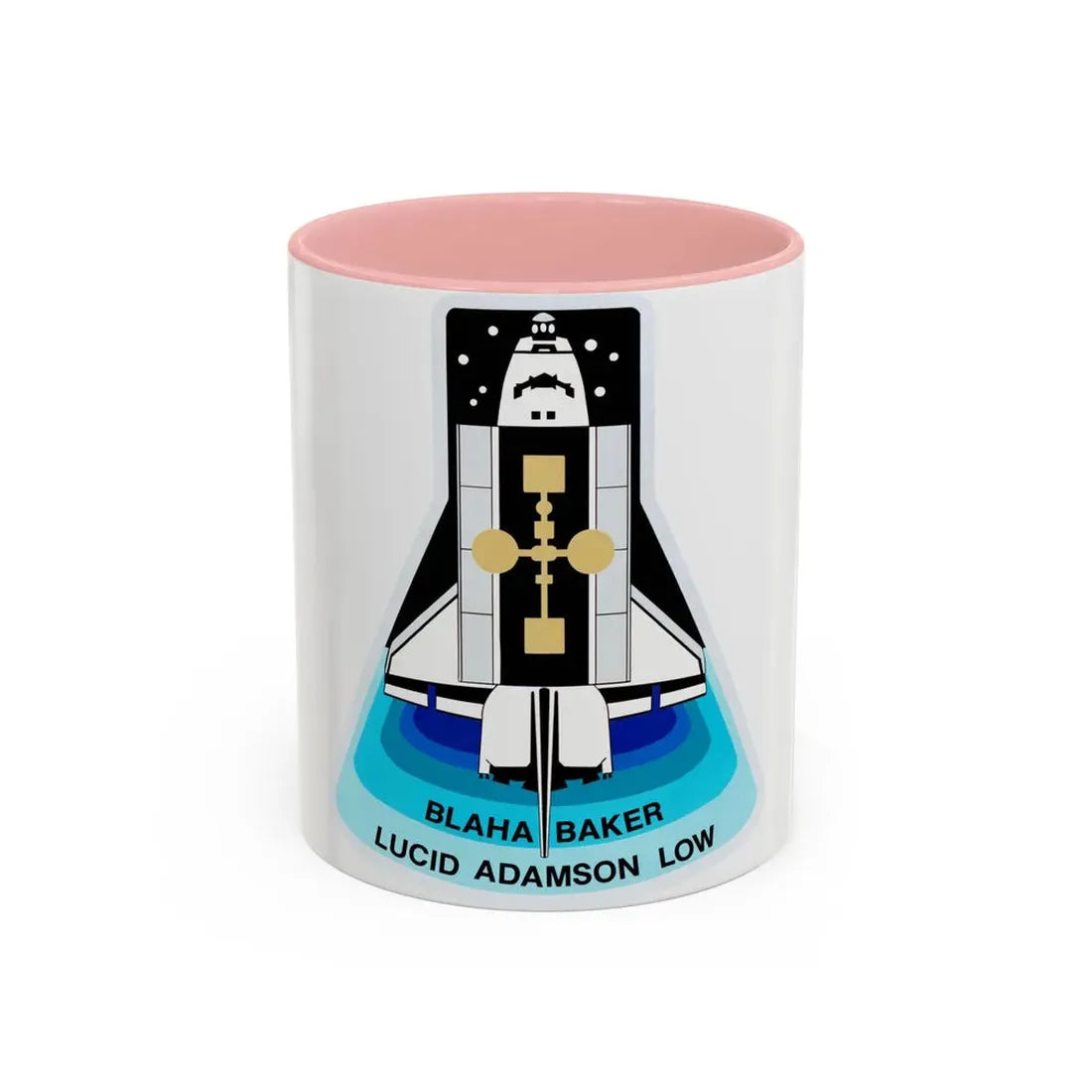 STS 43 (NASA) Accent Coffee Mug 11oz Pink - Go Mug Yourself