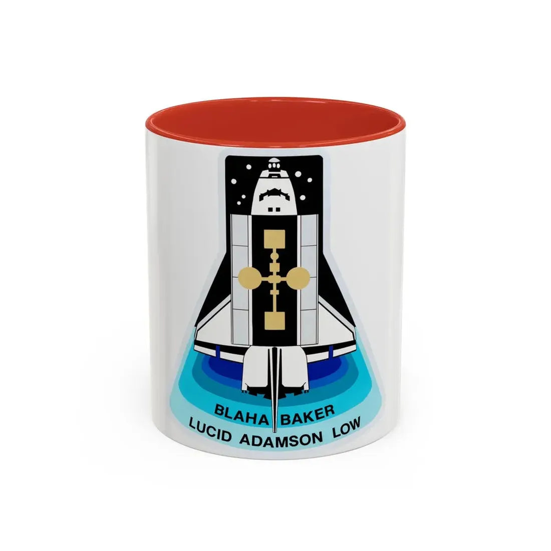 STS 43 (NASA) Accent Coffee Mug 11oz Red - Go Mug Yourself