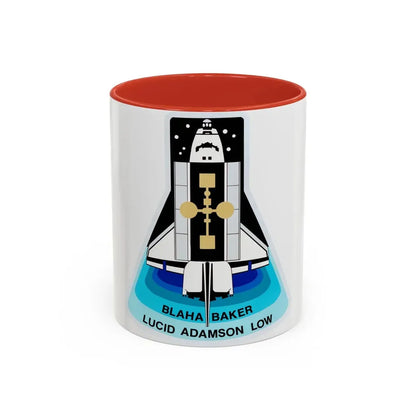 STS 43 (NASA) Accent Coffee Mug 11oz Red - Go Mug Yourself