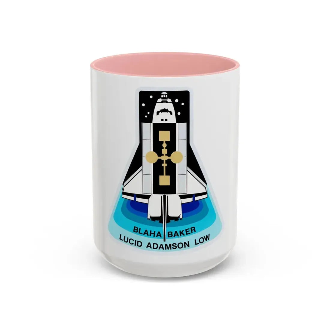 STS 43 (NASA) Accent Coffee Mug 15oz Pink - Go Mug Yourself