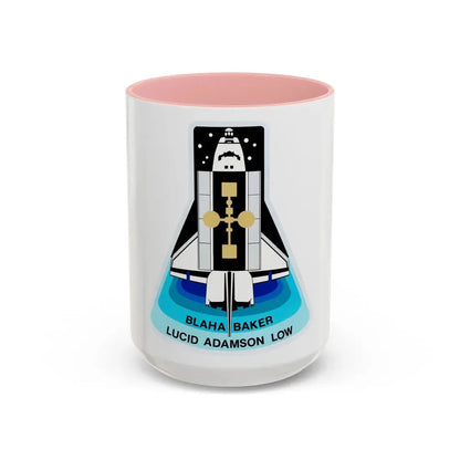 STS 43 (NASA) Accent Coffee Mug 15oz Pink - Go Mug Yourself