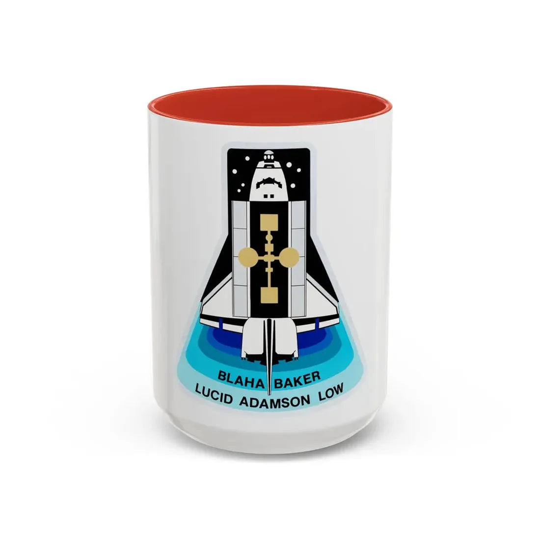 STS 43 (NASA) Accent Coffee Mug 15oz Red - Go Mug Yourself