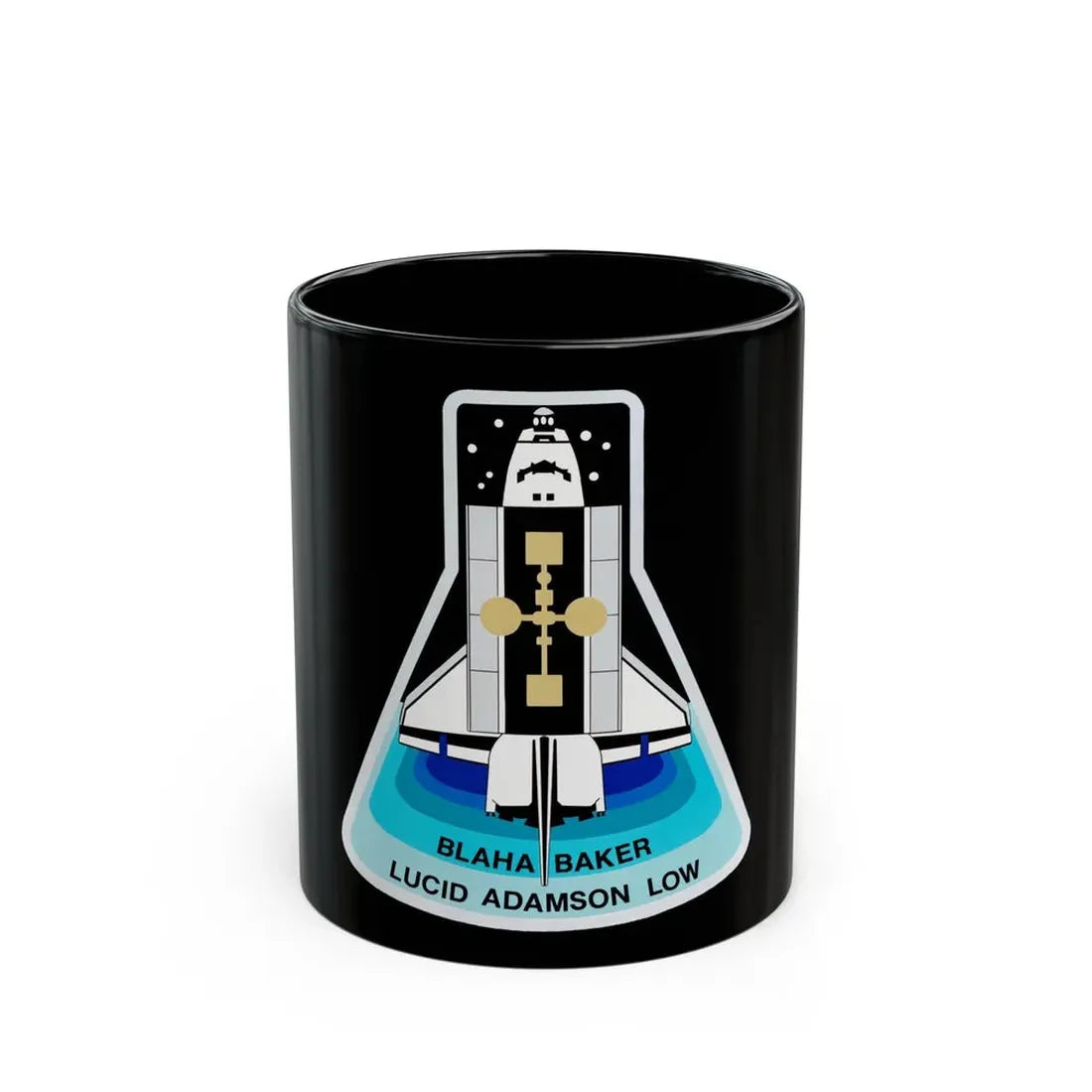 STS 43 (NASA) Black Coffee Mug 11oz - Go Mug Yourself