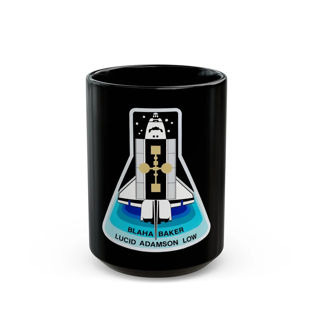 STS 43 (NASA) Black Coffee Mug-15oz-Go Mug Yourself