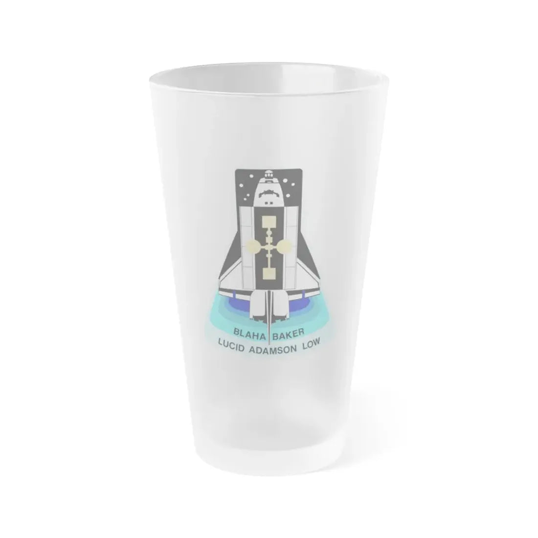 STS 43 (NASA) Frosted Pint Glass 16oz 16oz Frosted - Go Mug Yourself