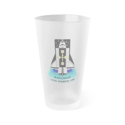 STS 43 (NASA) Frosted Pint Glass 16oz 16oz Frosted - Go Mug Yourself