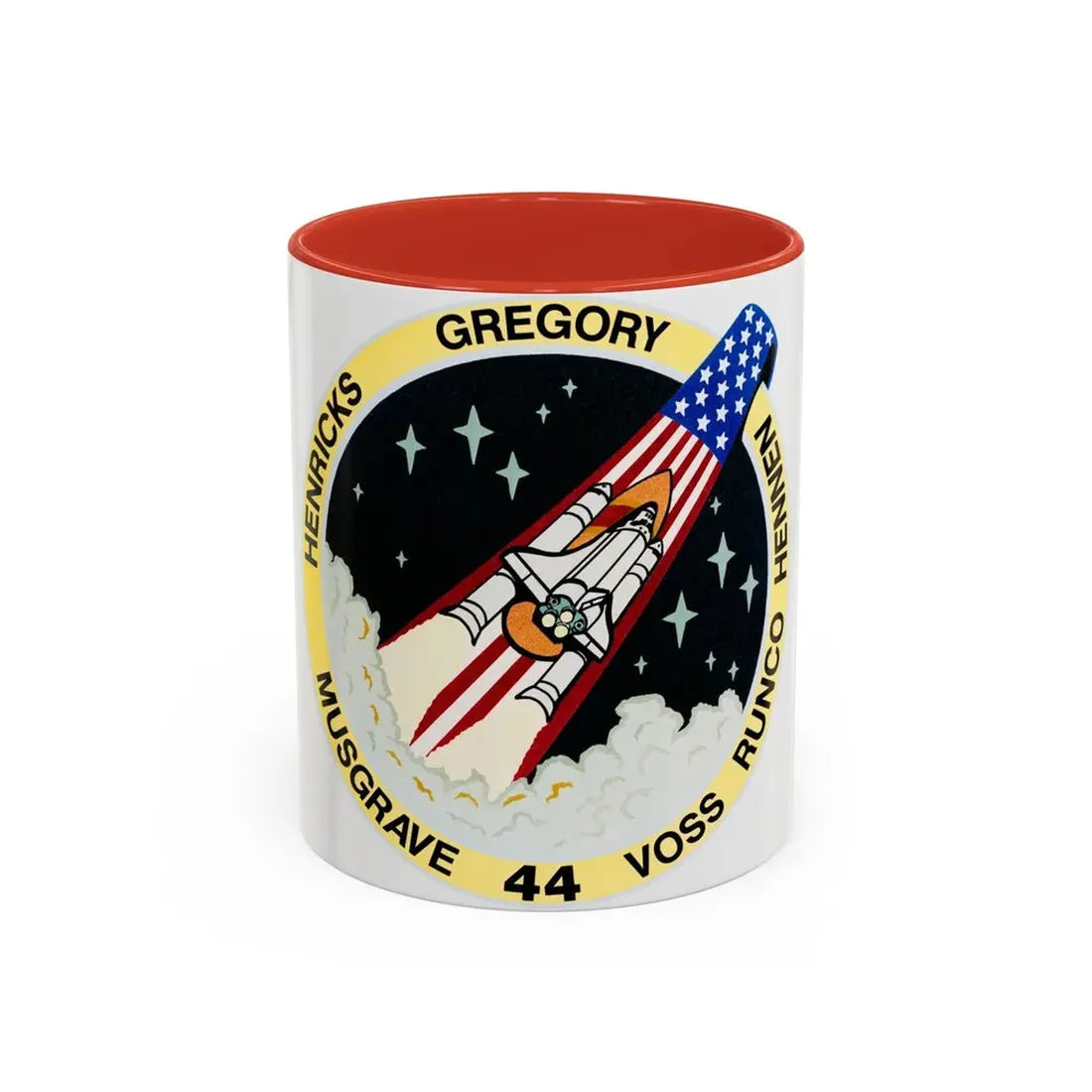 STS 44 (NASA) Accent Coffee Mug 11oz Red - Go Mug Yourself